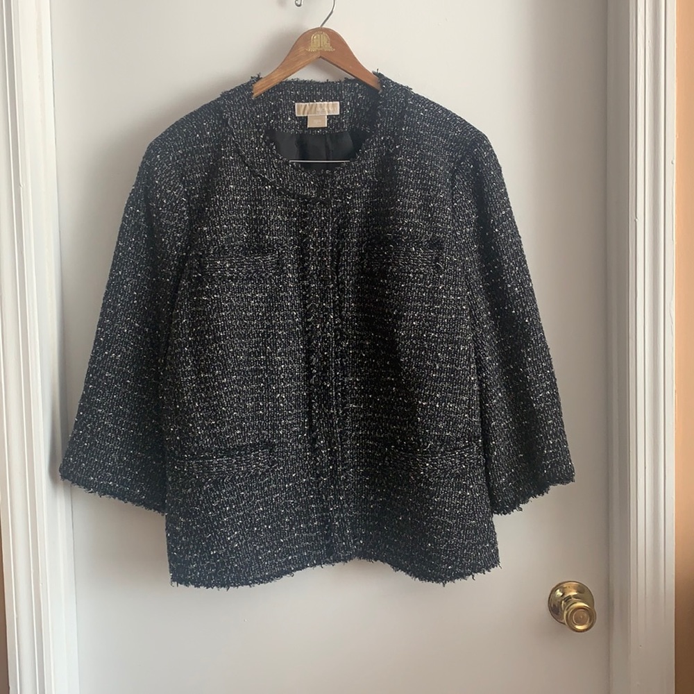 Fall special-Michael Kors tweed collarless jacket